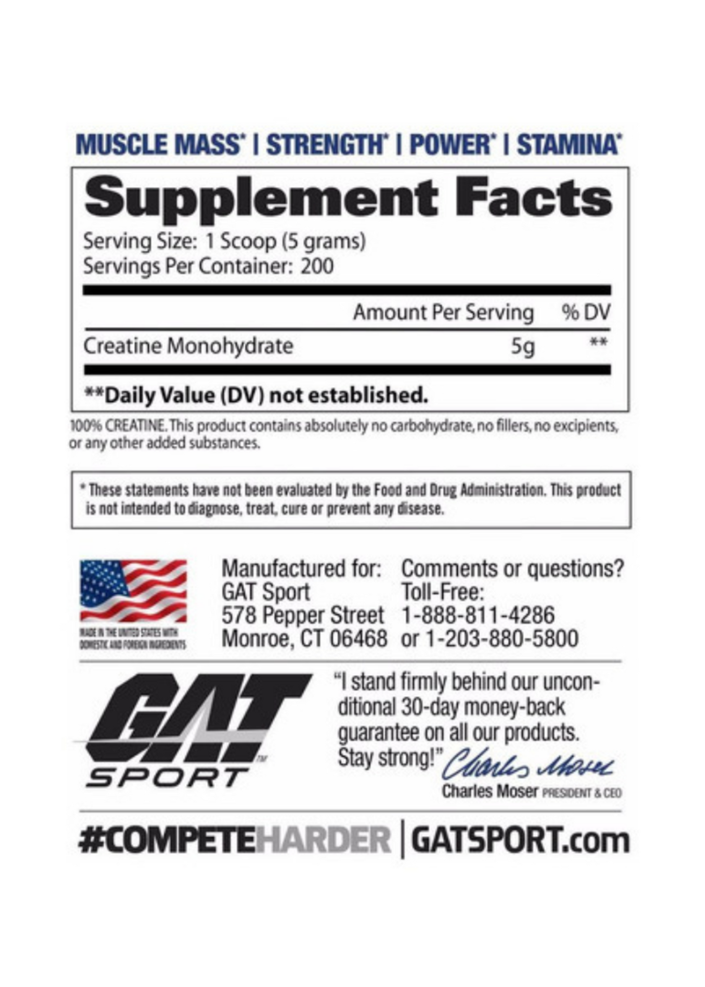 CREATINA GAT 200SV 1KG
