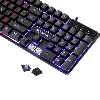 Teclado gamer |XTRIKE ME KB-305 |membrana slim con luz gaming para computadora