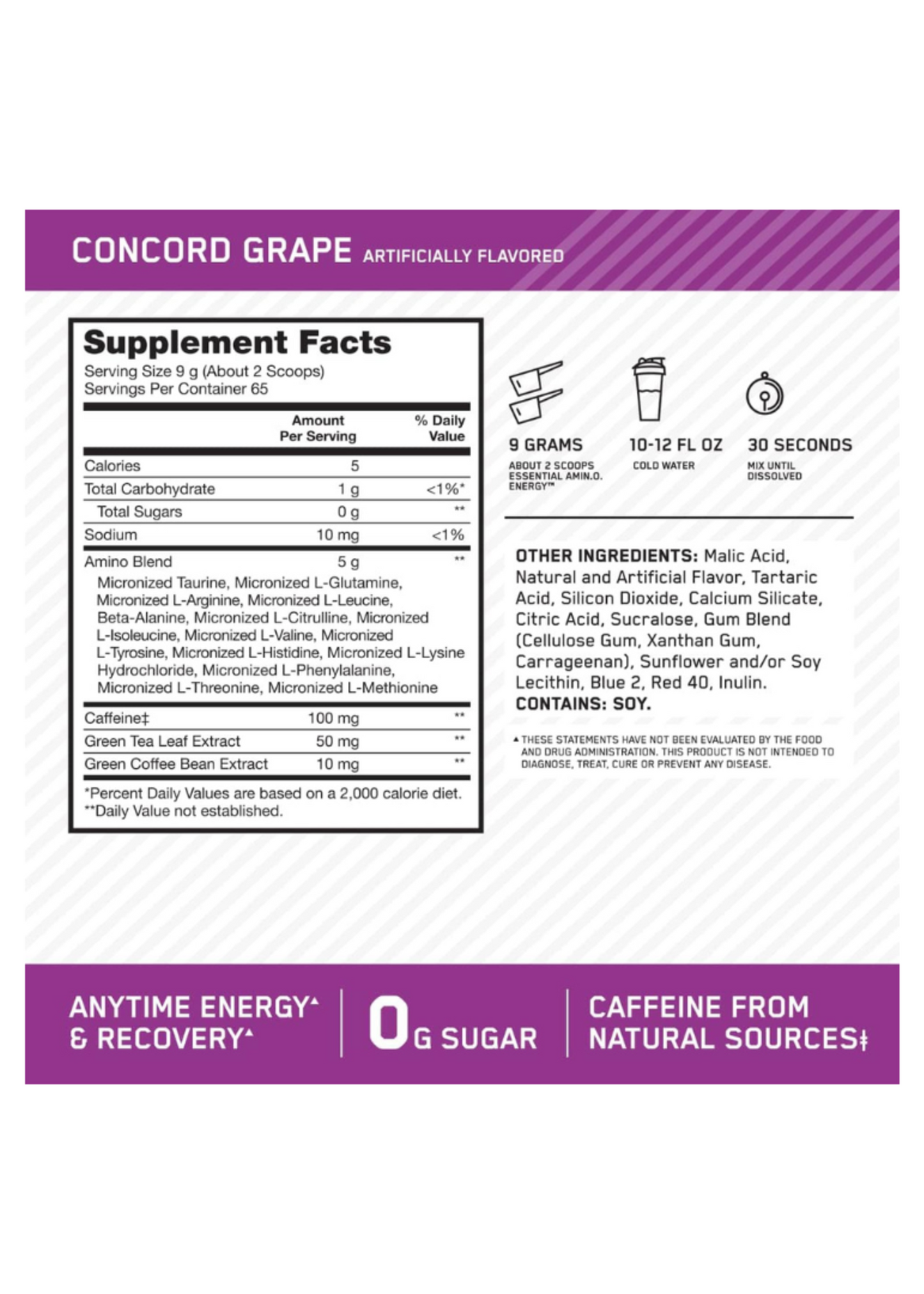 AMINO ENERGY 65SV ON